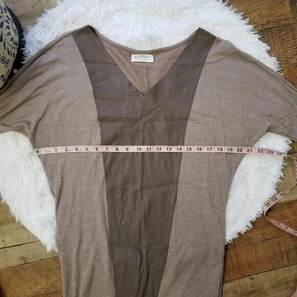 Velvet by graham spencer Dress Petite Small V Neck long top stretch - Picture 6 of 6